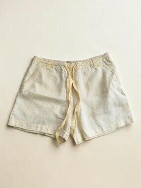 TALBOTS Yellow 100% Linen Shorts Size US 4